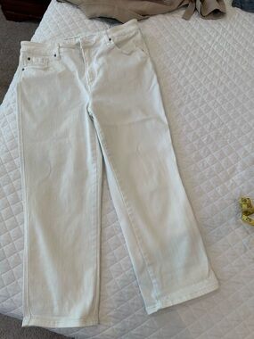 White Define-Me Straight-Leg Jeans